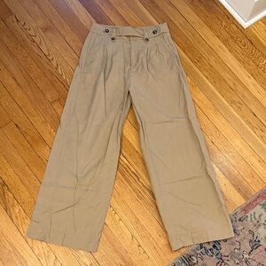 Tan Madewell Wide-Leg Trouser